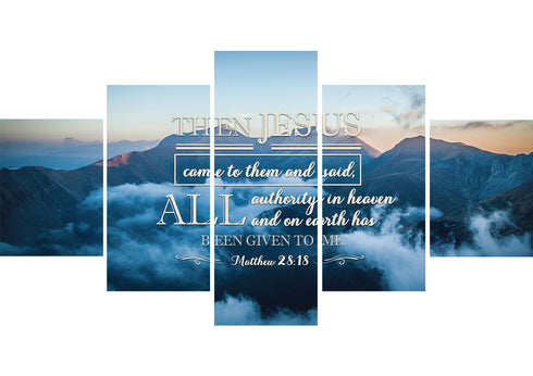 Matthew 28:18 Canvas Wall Art Print - Christian Walls
