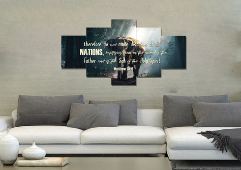 Matthew 28:19 Canvas Wall Art Print - Christian Walls
