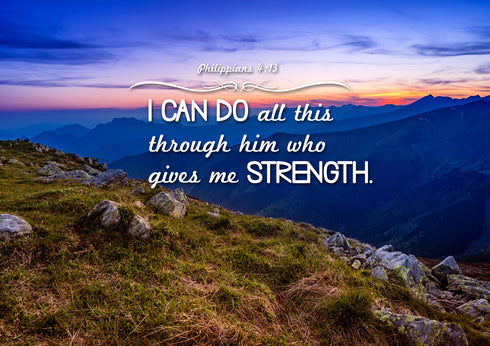 Philippians 4:13 NIV #3 Bible Verse Canvas Wall Art