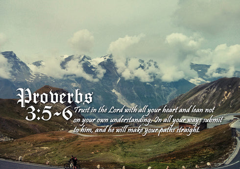 Proverbs 3:5-6 NIV #52 Bible Verse Canvas Wall Art