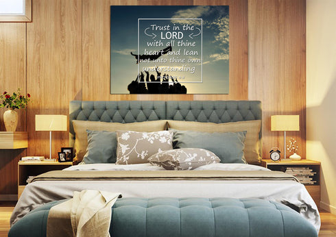 Proverbs 3:5 #2 KJV Trust in the Lord with all thine heart Bible Verse Wall Art Canvas