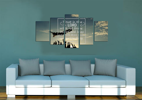 Proverbs 3:5 #2 KJV Trust in the Lord with all thine heart Bible Verse Wall Art Canvas