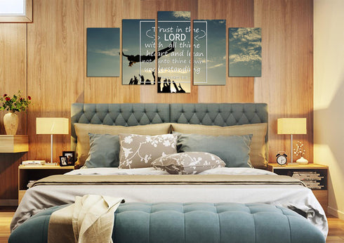Proverbs 3:5 #2 KJV Trust in the Lord with all thine heart Bible Verse Wall Art Canvas