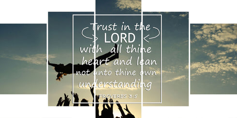 Proverbs 3:5 #2 KJV Trust in the Lord with all thine heart Bible Verse Wall Art Canvas