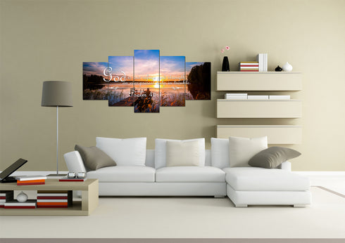 Psalm 46:1 God is our Refuge and Strength Canvas Wall Art Print