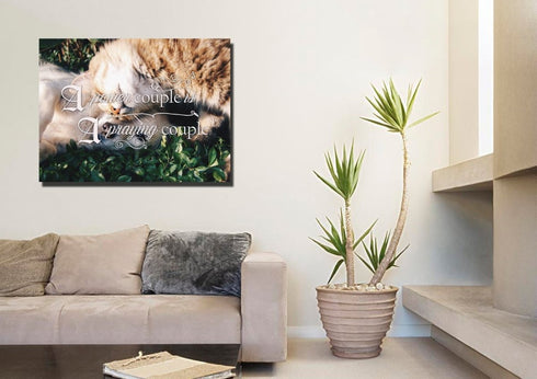 A Power Couple is a Praying Couple Canvas Wall Art Print