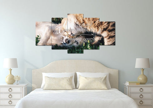 A Power Couple is a Praying Couple Canvas Wall Art Print
