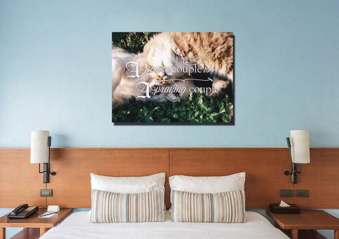 A Power Couple is a Praying Couple Canvas Wall Art Print
