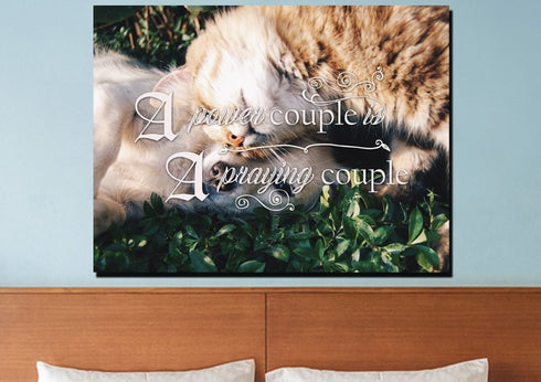 A Power Couple is a Praying Couple Canvas Wall Art Print
