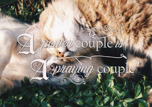 A Power Couple is a Praying Couple Canvas Wall Art Print