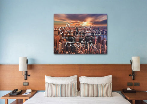 Acts 18:10 Canvas Wall Art Print