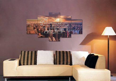 Acts 18:10 Canvas Wall Art Print