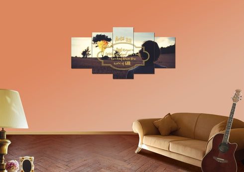 Acts 18:11 Canvas Wall Art Print