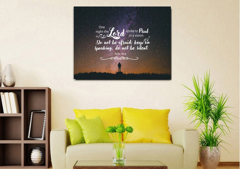 Acts 18:9 Canvas Wall Art Print