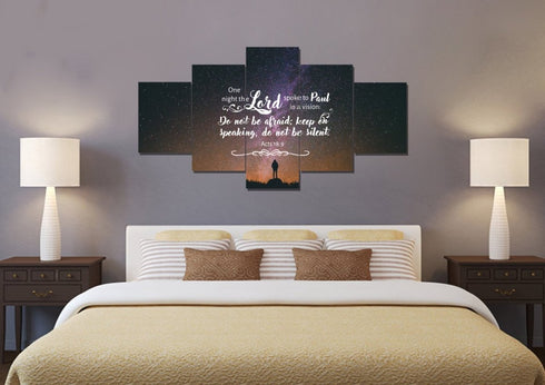 Acts 18:9 Canvas Wall Art Print
