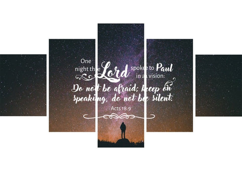 Acts 18:9 Canvas Wall Art Print