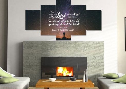 Acts 18:9 Canvas Wall Art Print