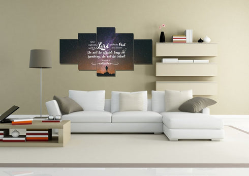 Acts 18:9 Canvas Wall Art Print