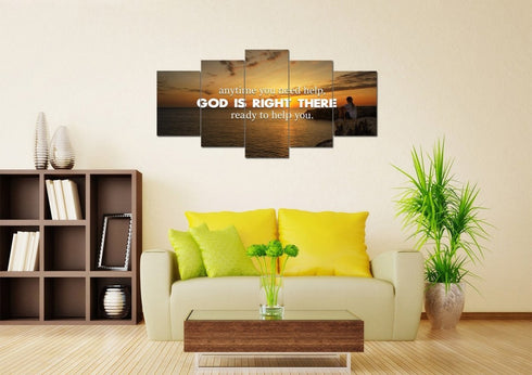 Anytime you need help, God is right there Wall Art Canvas Print