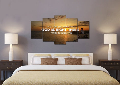 Anytime you need help, God is right there Wall Art Canvas Print