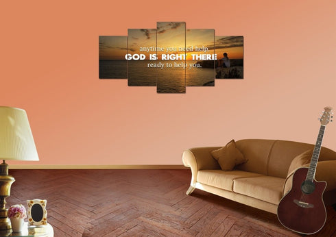 Anytime you need help, God is right there Wall Art Canvas Print