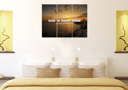 Anytime you need help, God is right there Wall Art Canvas Print