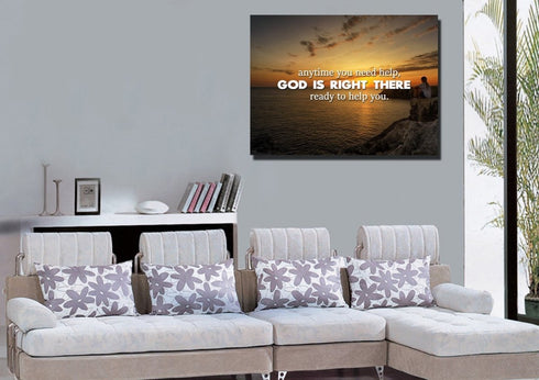 Anytime you need help, God is right there Wall Art Canvas Print
