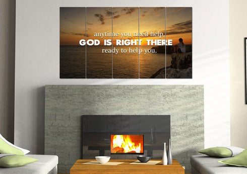 Anytime you need help, God is right there Wall Art Canvas Print