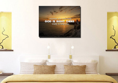 Anytime you need help, God is right there Wall Art Canvas Print