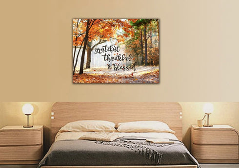 Autumn Leaves #8 Thankful, Grateful & Blessed Wall Decor