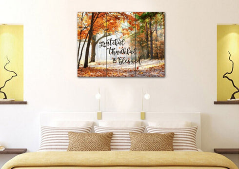 Autumn Leaves #8 Thankful, Grateful & Blessed Wall Decor