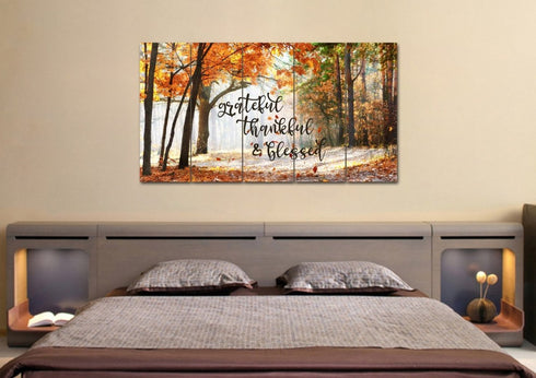 Autumn Leaves #8 Thankful, Grateful & Blessed Wall Decor