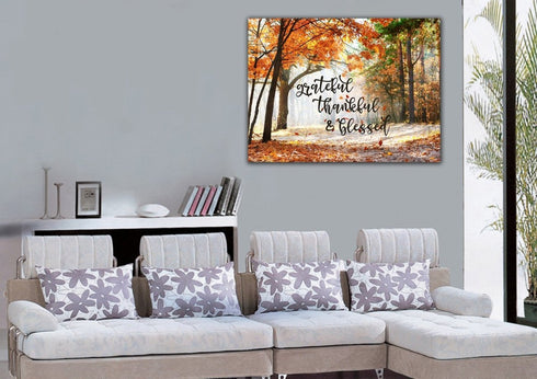 Autumn Leaves #8 Thankful, Grateful & Blessed Wall Decor