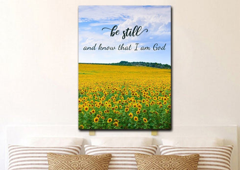 Be Still & Know That I am God #2 Bible Verse Canvas Print