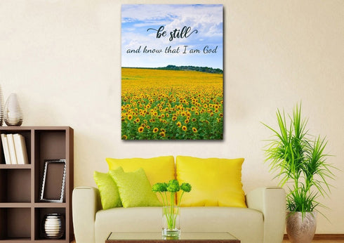 Be Still & Know That I am God #2 Bible Verse Canvas Print