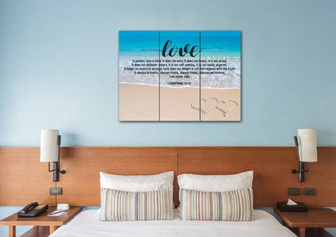 Beach Hearts #26 Love is Patient, Love is Kind Wall Art