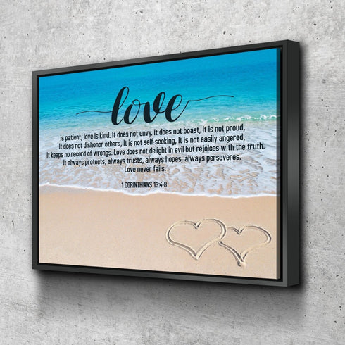 Beach Hearts #26 Love is Patient, Love is Kind Wall Art
