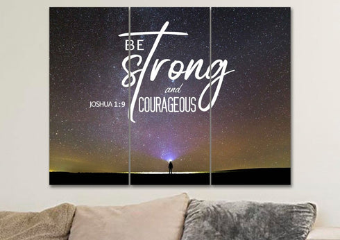 Big Universe #8 Joshua 1:9 Be Strong and Courageous Wall Art
