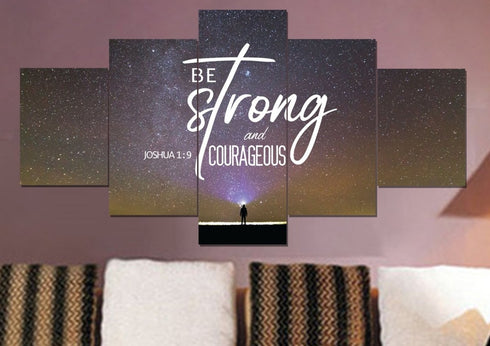 Big Universe #8 Joshua 1:9 Be Strong and Courageous Wall Art