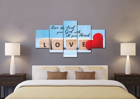 Blocks #4 Love the Lord your God Wall Art