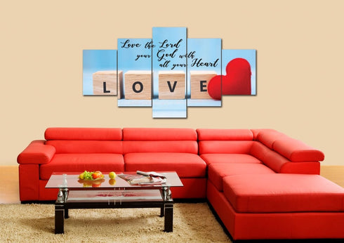 Blocks #4 Love the Lord your God Wall Art