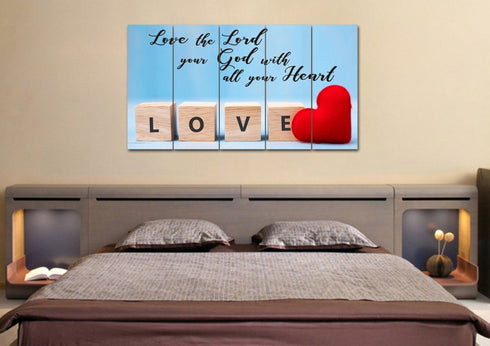 Blocks #4 Love the Lord your God Wall Art