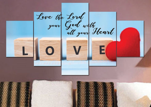 Blocks #4 Love the Lord your God Wall Art