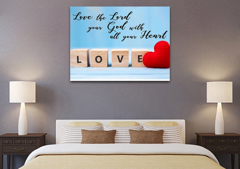 Blocks #4 Love the Lord your God Wall Art