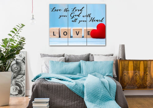 Blocks #4 Love the Lord your God Wall Art