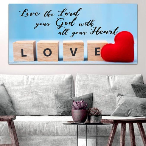 Blocks #4 Love the Lord your God Wall Art