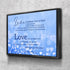 Blue Hearts #20 Love is Patient, Love is Kind Wall Art
