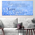 Blue Hearts #20 Love is Patient, Love is Kind Wall Art