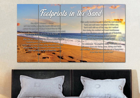 Bright Sun #10 Footprints in the Sand Wall Art & Decor