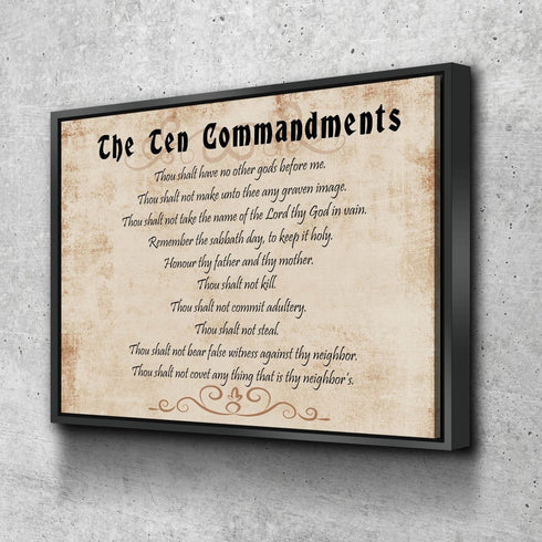 Brown Background & 10 Commandments #4 Wall Art
